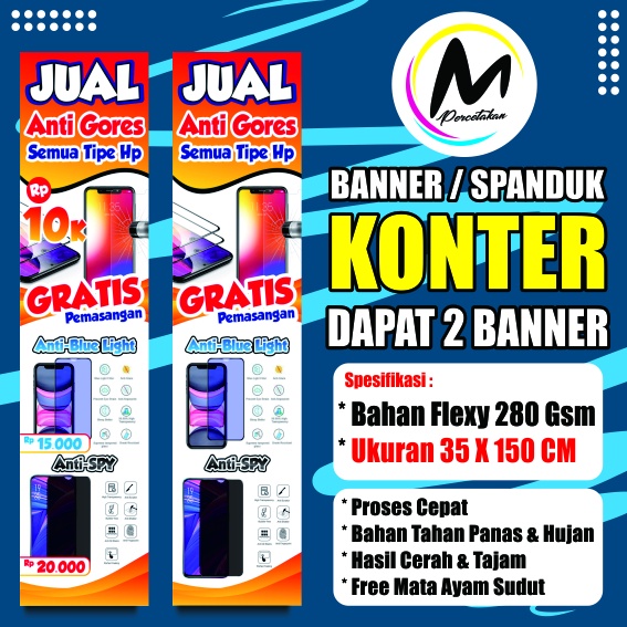 Jual Banner Konter Spanduk Aksesoris Hiasan Dinding Ukuran X Cm Shopee Indonesia