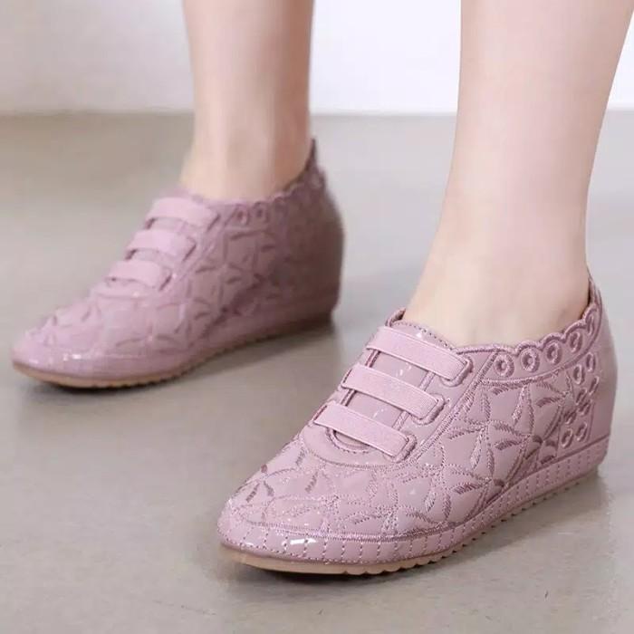 Terlaris Sepatu Wanita Wedges High Heels Import Ori Ellora Size 36-40 Alas  Kaki