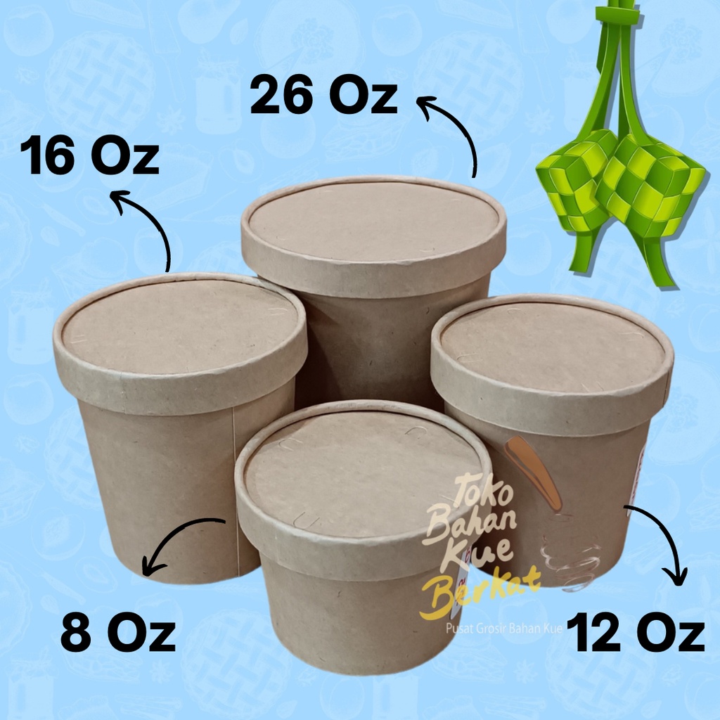 Jual BROWN PAPER CUP MANGKOK 12 Oz / MANGKOK SOUP KERTAS / 10 PCS ...