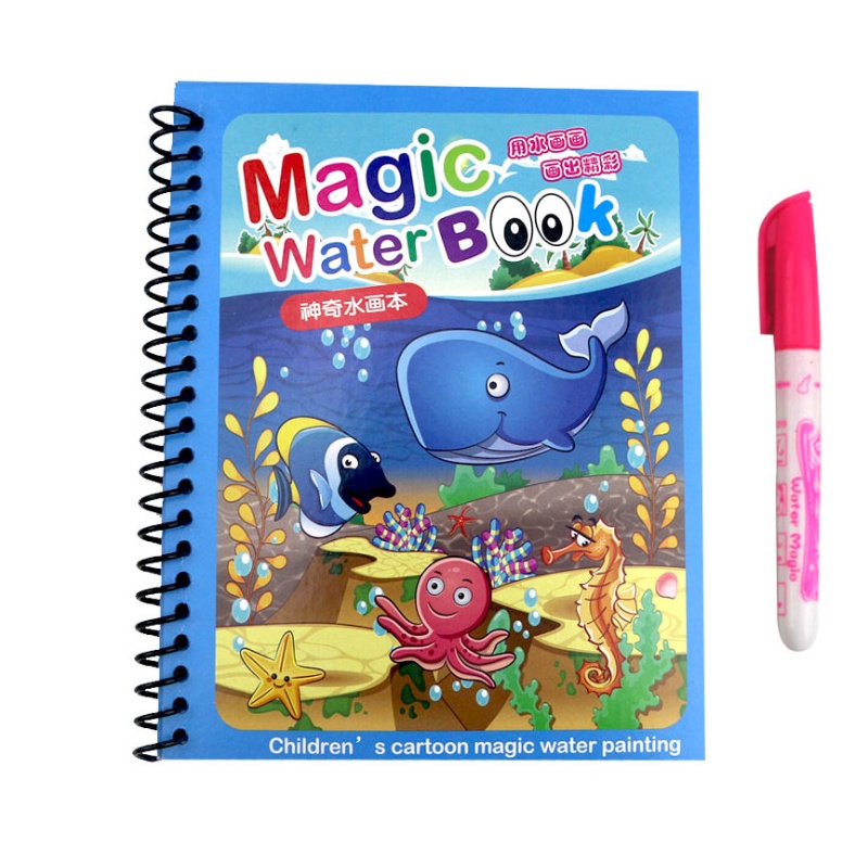 Jual FUNTOY Magic Water Drawing Painting Book Reusable Kids Drawing