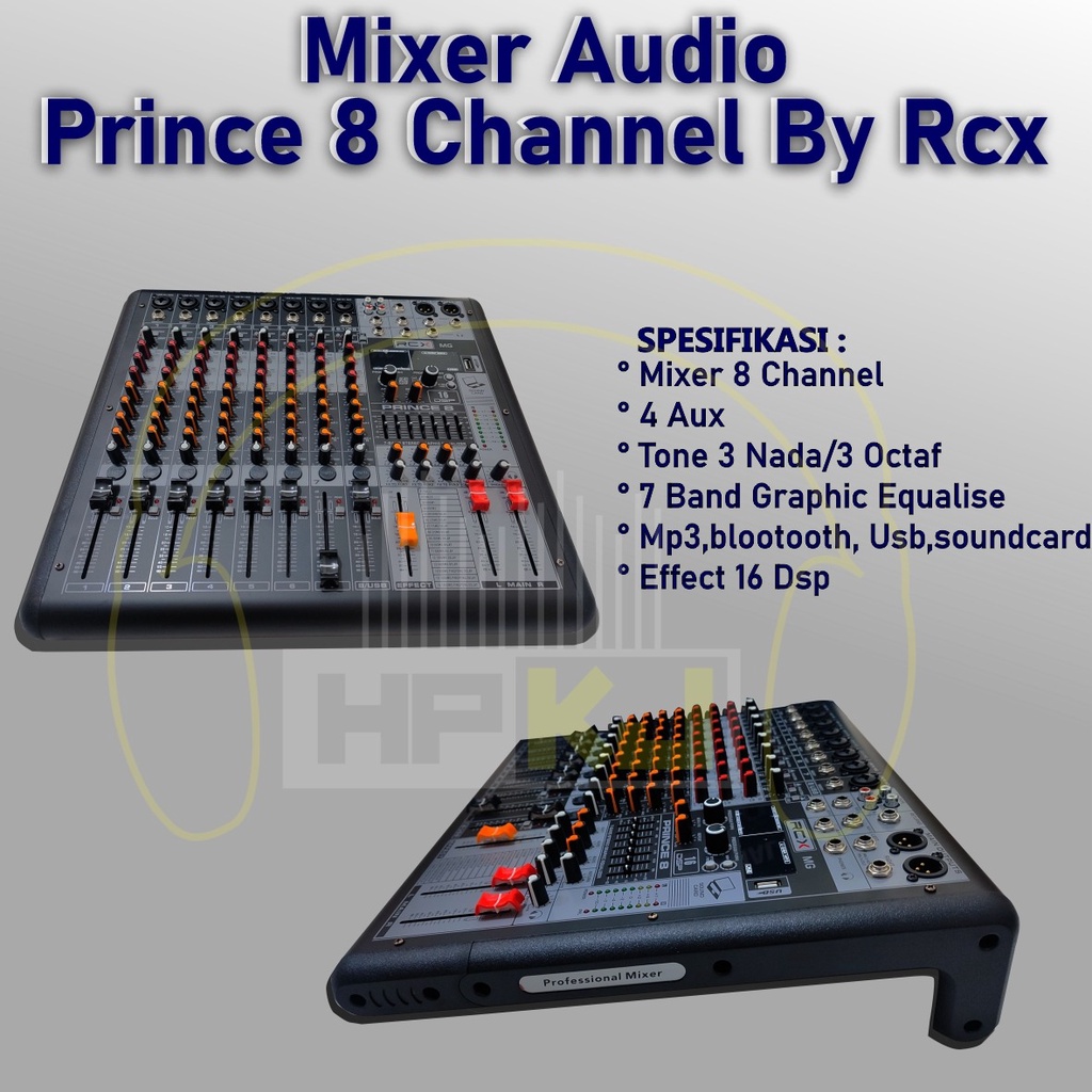 Jual MIXER AUDIO RCX PRINCE 8 CHANNEL MIXER RCX PRINCE 8CH Shopee Indonesia