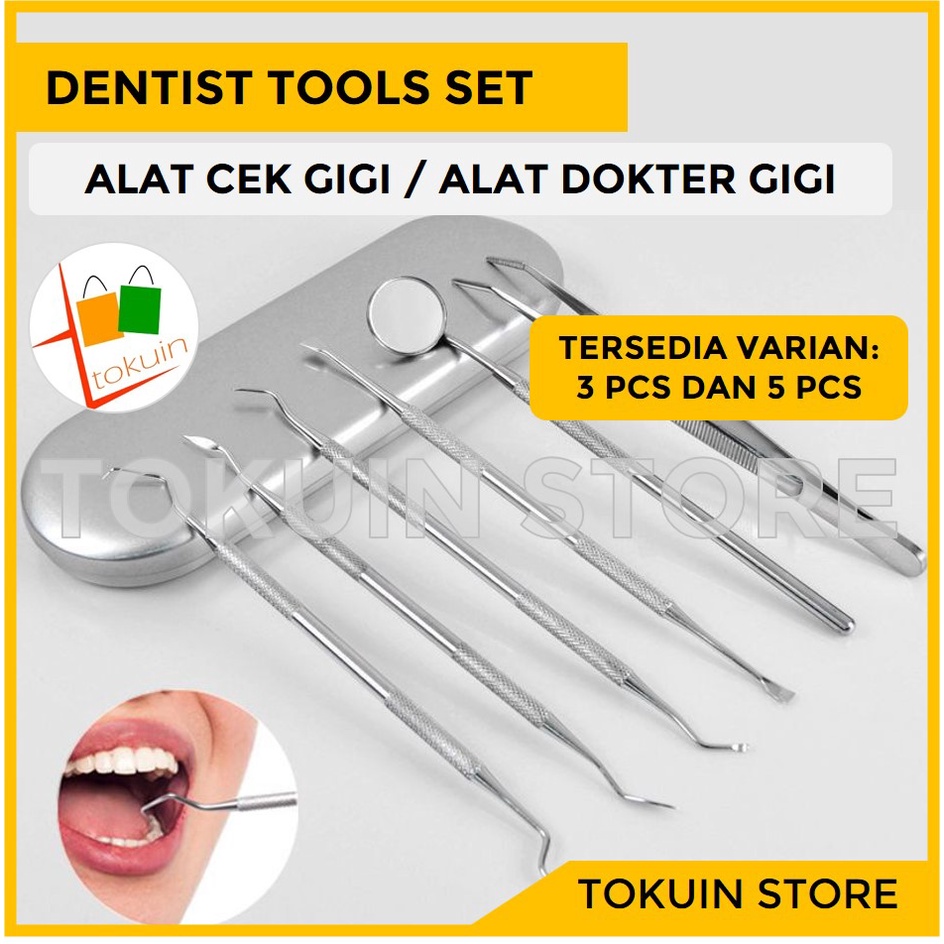 Jual Dental Care Tool Kit Instrument Set Alat Dokter Gigi Stainless