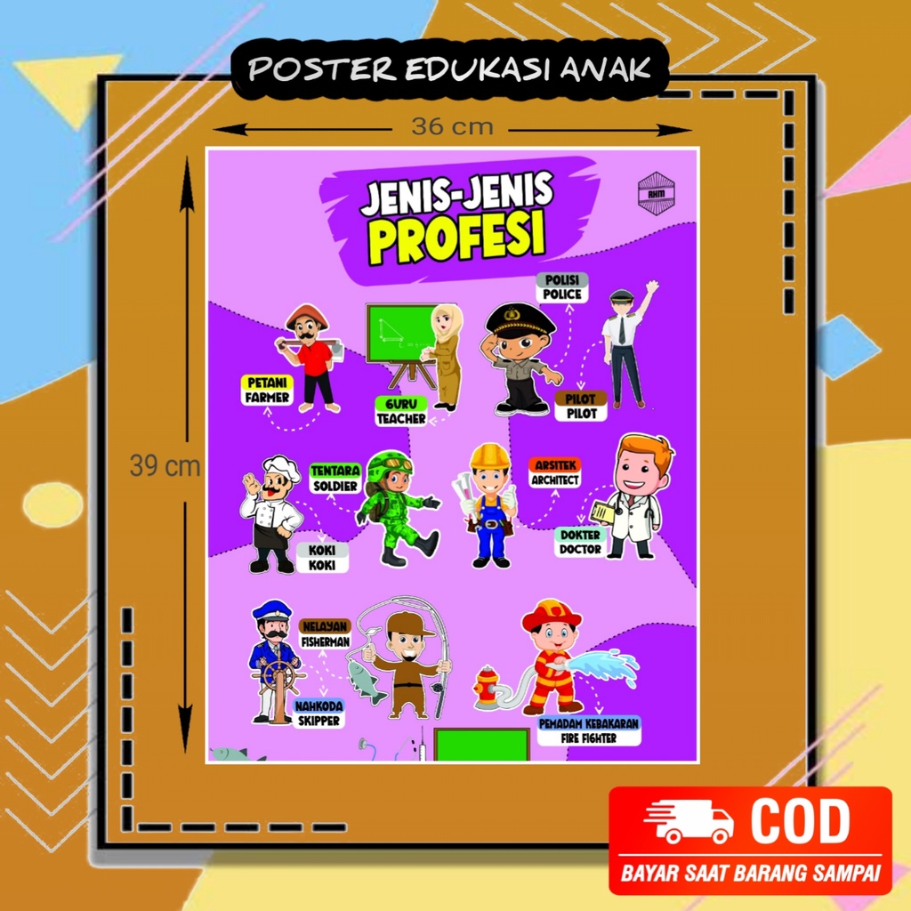 Jual Poster / Poster Edukasi Anak / Mainan Edukatif / Poster Dinding ...