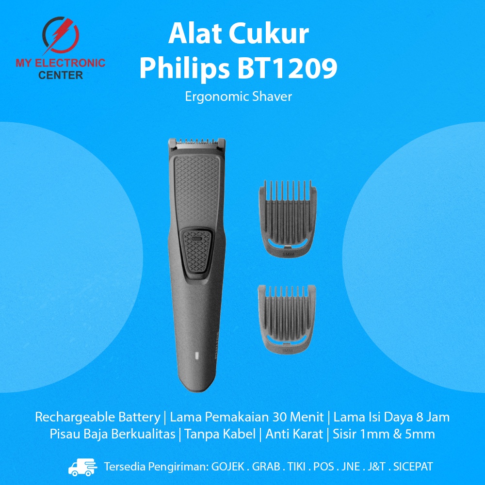 Jual Mesin Cukur Elektrik Philips BT1209 Alat Pencukur Jenggot Kumis ...