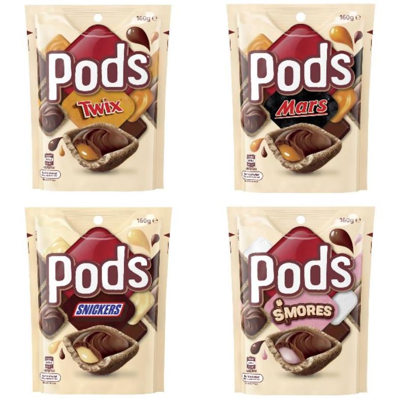 Jual PODS Smores 160 gram/chocolate impor/Snack import/Snack Australia/Twix Pods/Pods Snickers