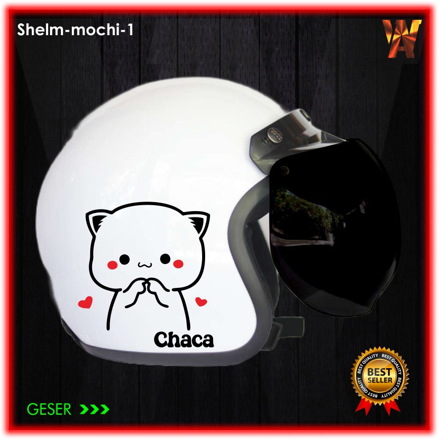 Jual Sticker Helm Motif Lucu Mochi Kucing | Shopee Indonesia