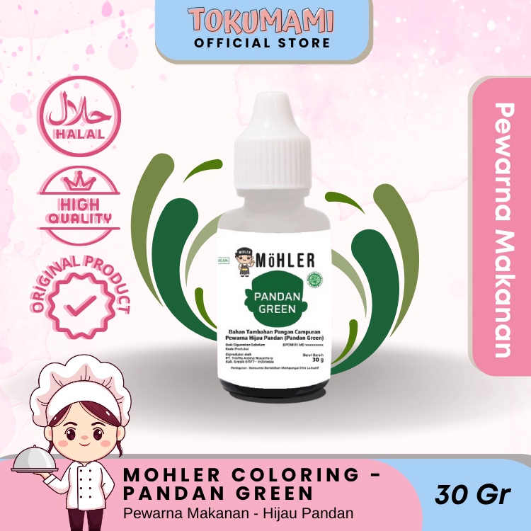 Jual Tokumami Mohler Food Coloring / Pewarna Makanan Pandan Green