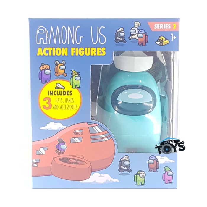 Bizak Among Us S2 Action Figure Pack Da 2 - Rosa + Azzurro Con 5 Accessori A Sorpresa (12 Cm)