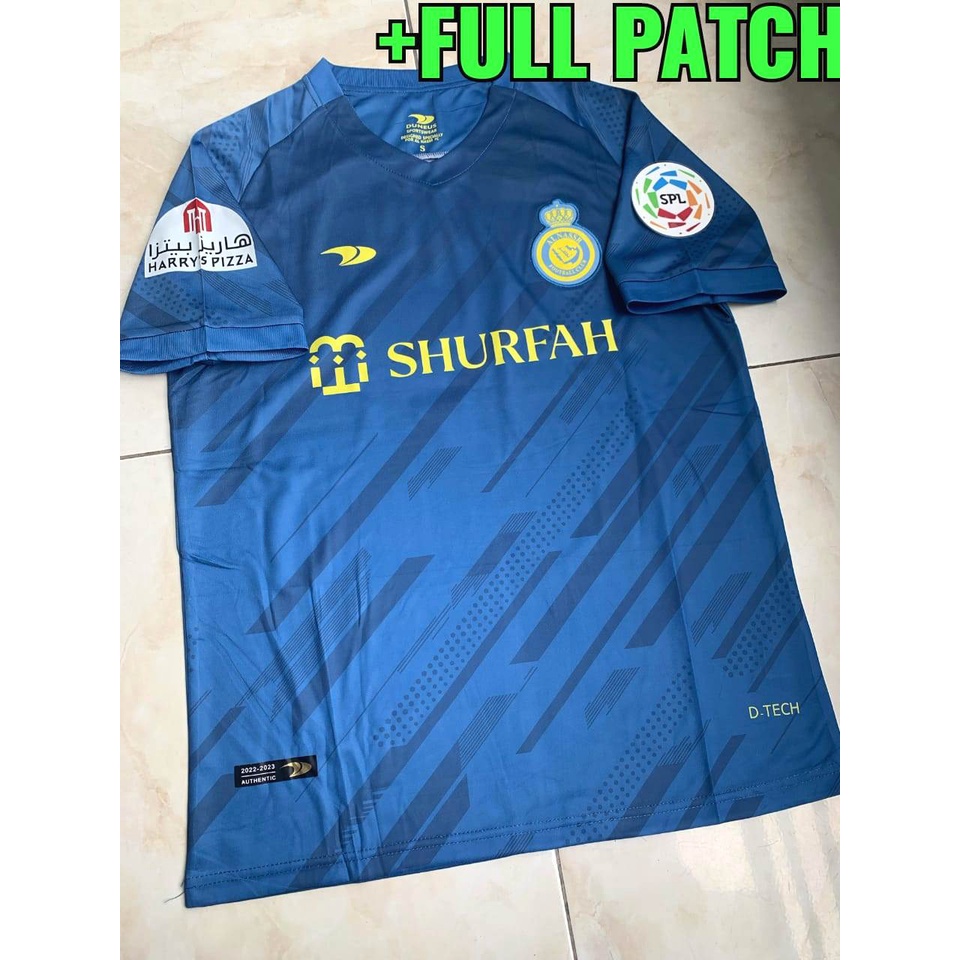 Jual Jersey Baju Bola Al Nassr Away Full Patch 2022 2023 Grade Ori