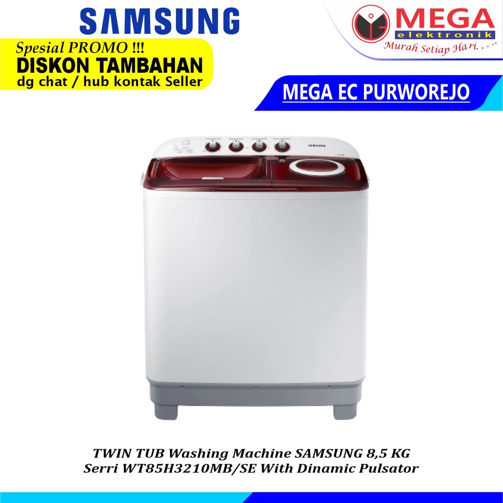 Jual MESIN CUCI SAMSUNG 2 TABUNG WT85H3210MB/SE KAPASITAS 8,5KG TWIN ...