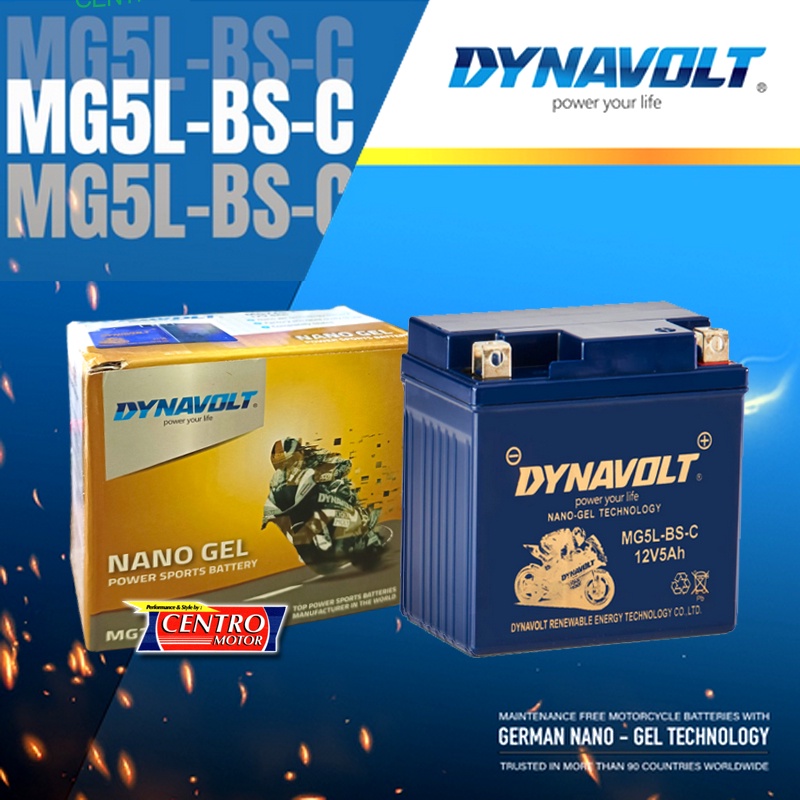 Jual DYNAVOLT MG5L-BS-C.Aki motor Vario 125/150, Beat/Scoopy ISS, Mio ...