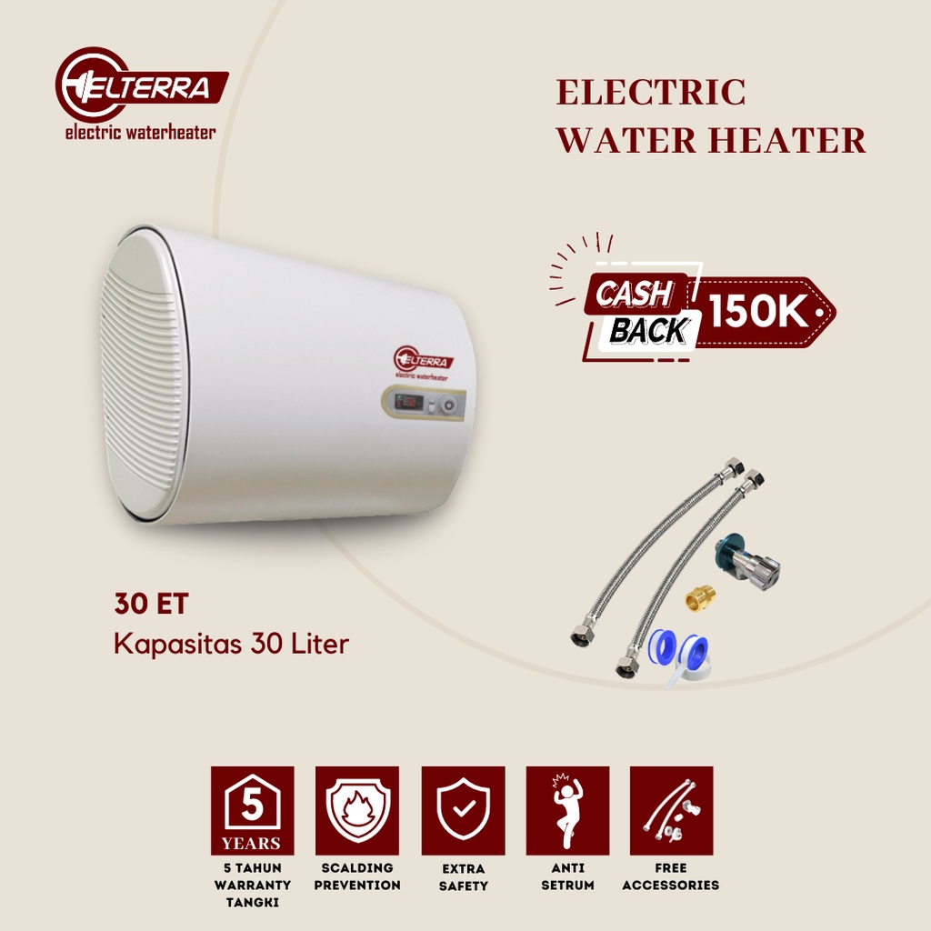 Jual Pemanas Air Hemat Listrik Elterra Et 30 Liter Solusi Bijak Untuk Kebutuhan Air Hangat 6633