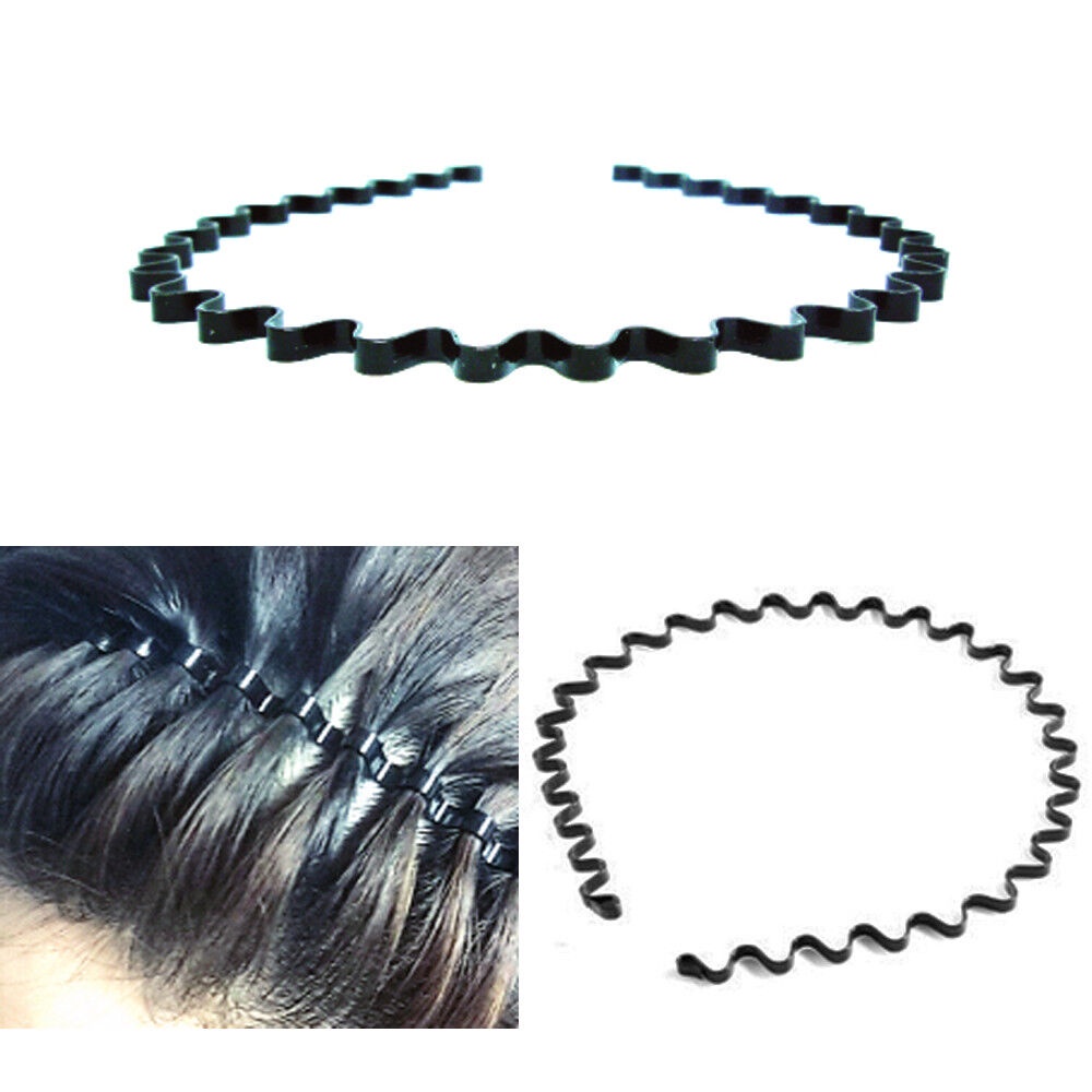 Jual Bando Rambut Besi ZIGZAG Gelombang Unisex Pria Wanita | Shopee ...