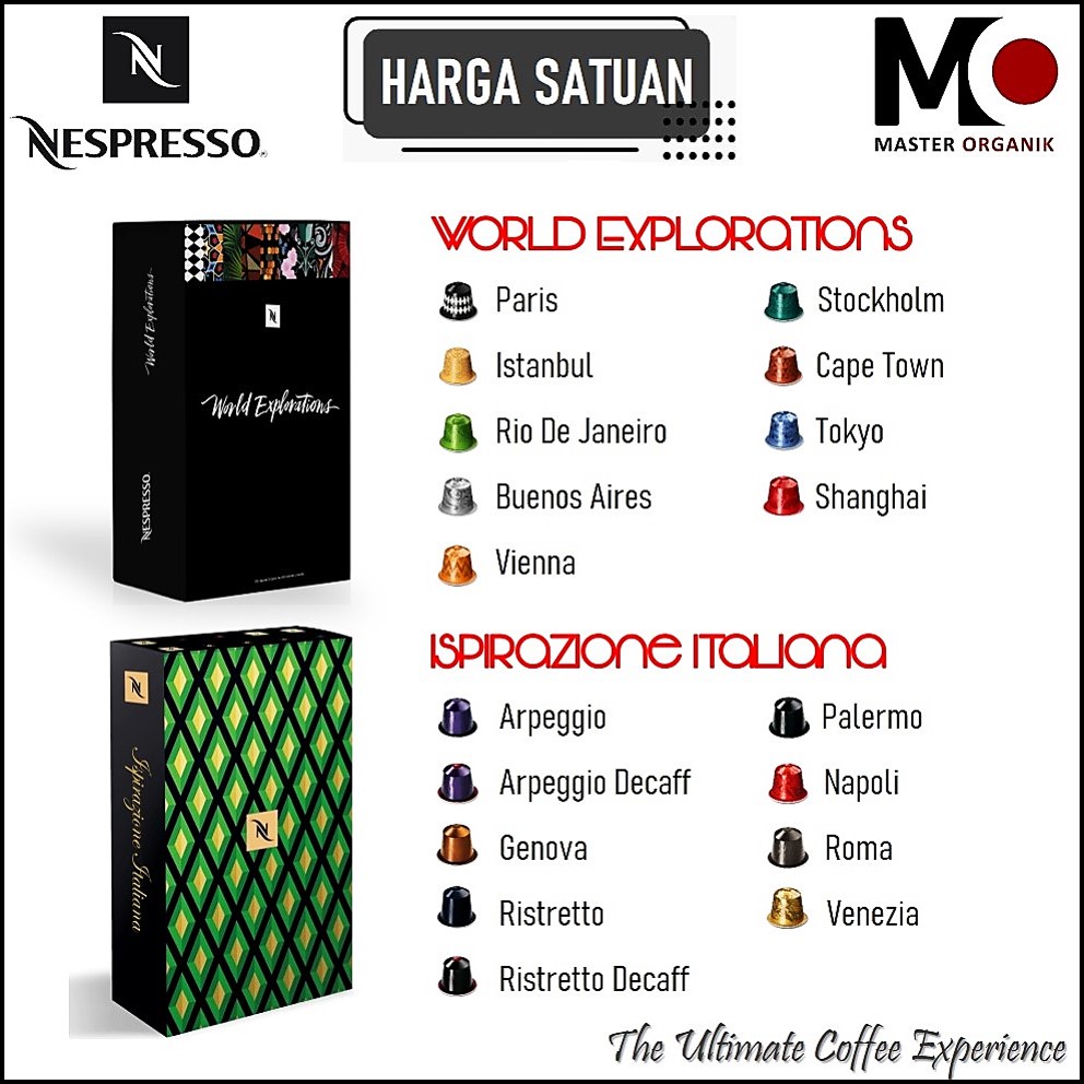 Jual CAPSULE NESPRESSO SATUAN / ECER ALL VARIAN ORIGINAL NESTLE | KOPI ...