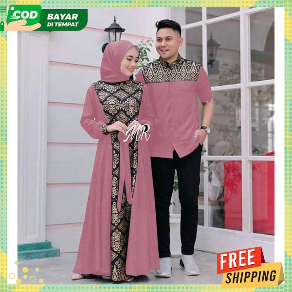 Jual Games Pasangan Kekinian Terbaru Ghamis Couple Mewah Baju Lebaran Bsju Syari Gamis