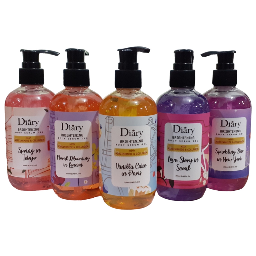 Jual Diary Brightening Body Serum Gel Vanilla Cake In Paris/Spring In