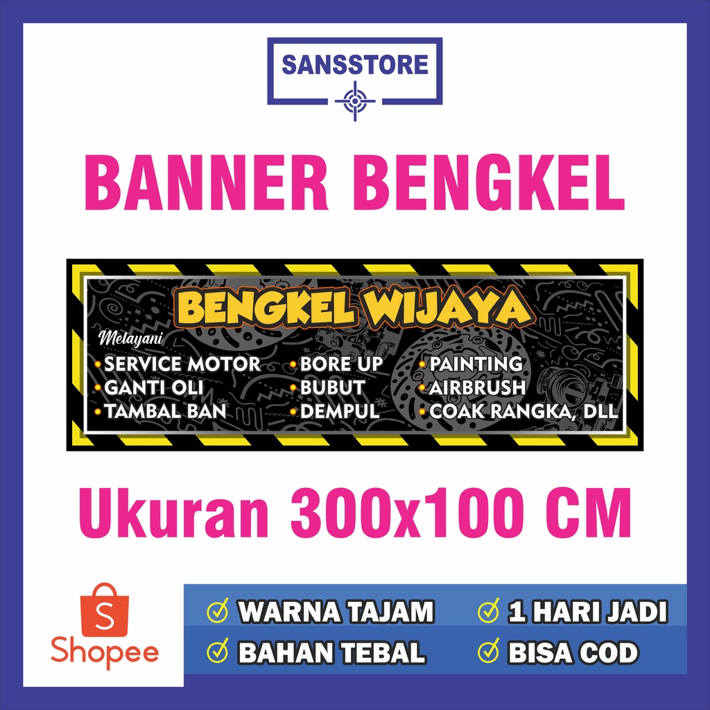 Jual Banner Bengkel Spanduk Bengkel Benner Bener Spanduk Baliho