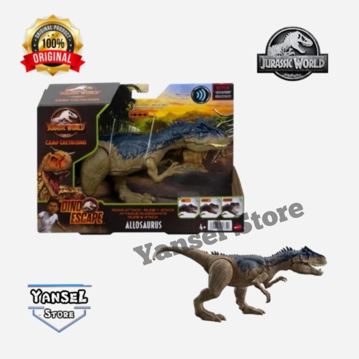 Jual Jurassic World Camp Cretaceous Dino Escape Roar Attack Allosaurus Shopee Indonesia