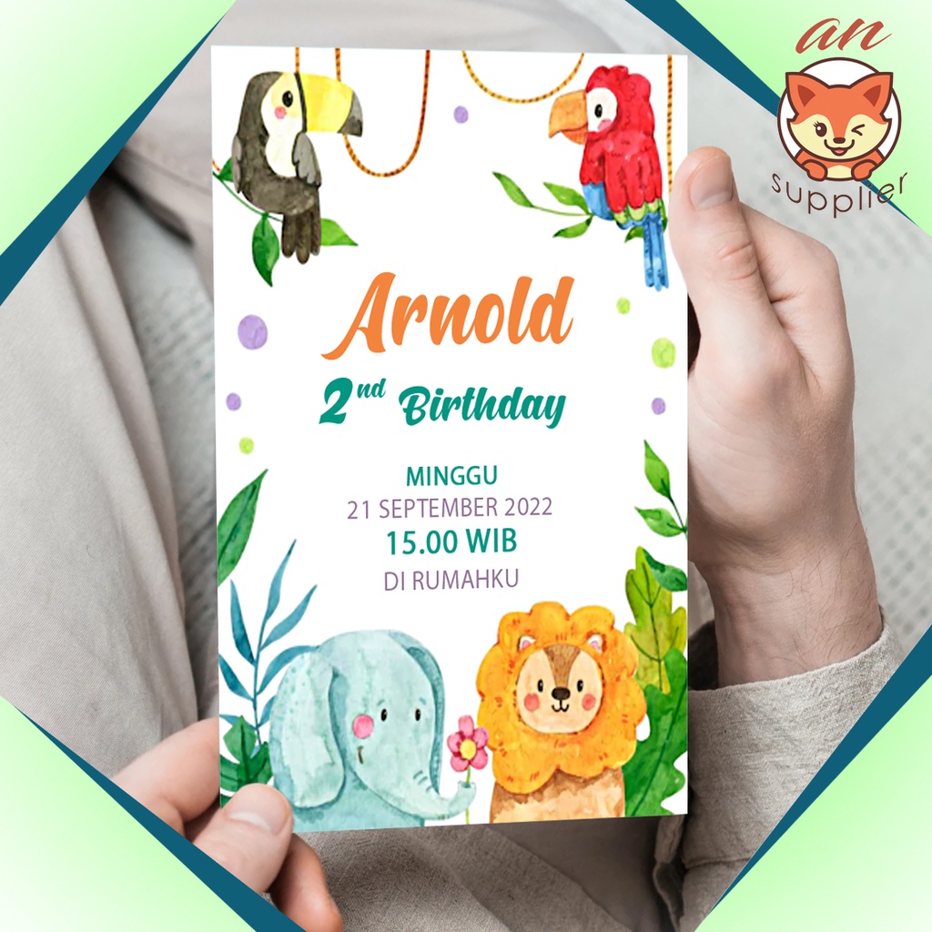 Jual UNDANGAN ANIMALS 2-12 ULTAH ULANG TAHUN | Shopee Indonesia