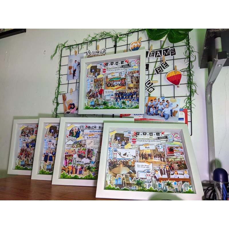 Jual [Size JUMBO A3] Kado Perpisahan Farewell Kantor Foto Pop Up 3D