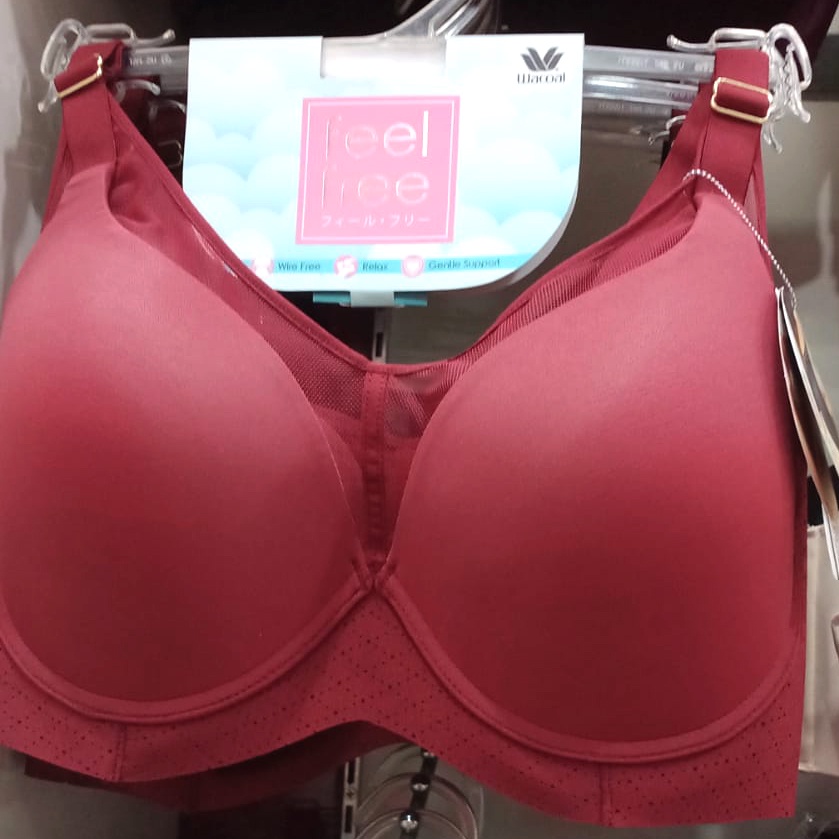 Wacoal IB 5448 Bra 3/4 Cup Wireless (Tanpa Kawat) Busa Sedang Free Cut  Seamless (Anti Jiplak)