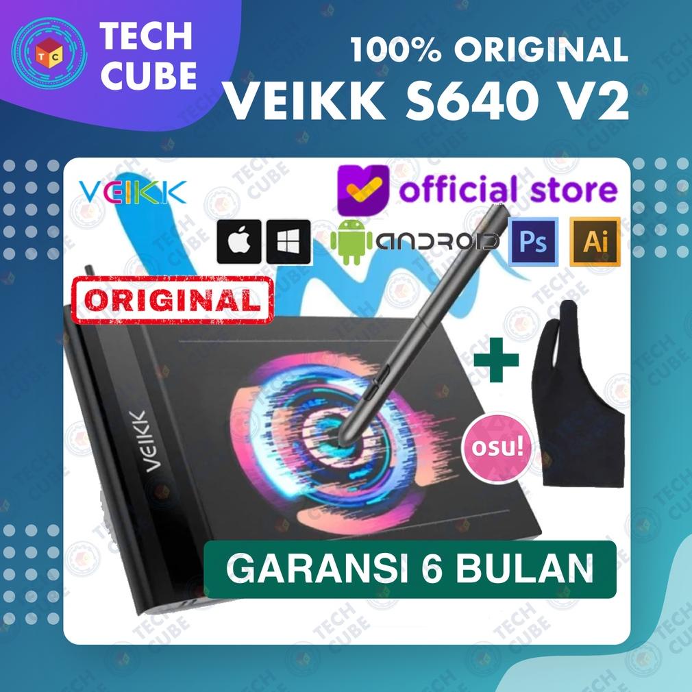 Jual VEIKK S640 Digital Graphic Drawing Pen Tablet Gambar dan OSU 8192 Pressure 6x4 inch
