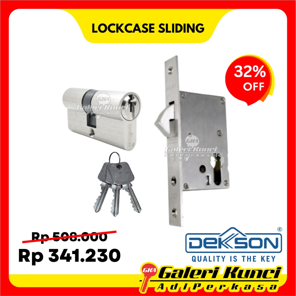 Jual Paket Kunci Sliding Dekson Dekkson Double Cylinder Mm Sn Shopee Indonesia