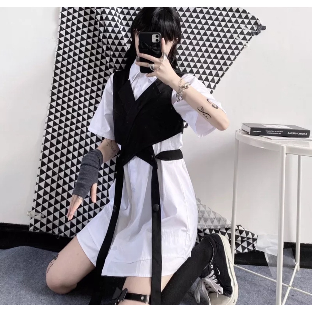Jual BLAZER TALI HARAJUKU/ROMPI TALI MODEL BLAZER/ROMPI WANITA KEREN ...