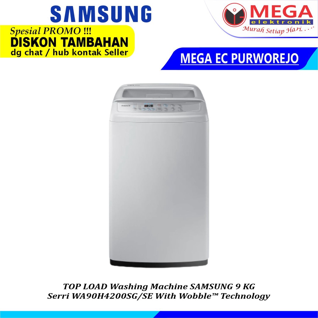 Jual SAMSUNG MESIN CUCI 1 TABUNG WA90H4200SG/SE 9KG TOP LOADING ...