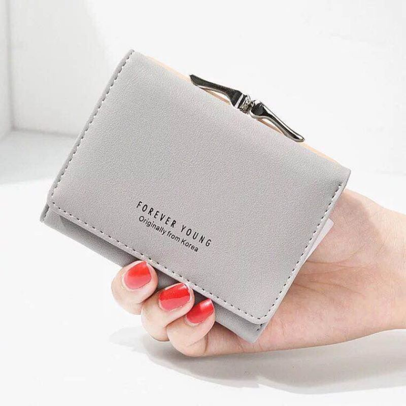 Jual Dompet Mini Wanita Model Penutup Behel 3 Lipat | Shopee Indonesia
