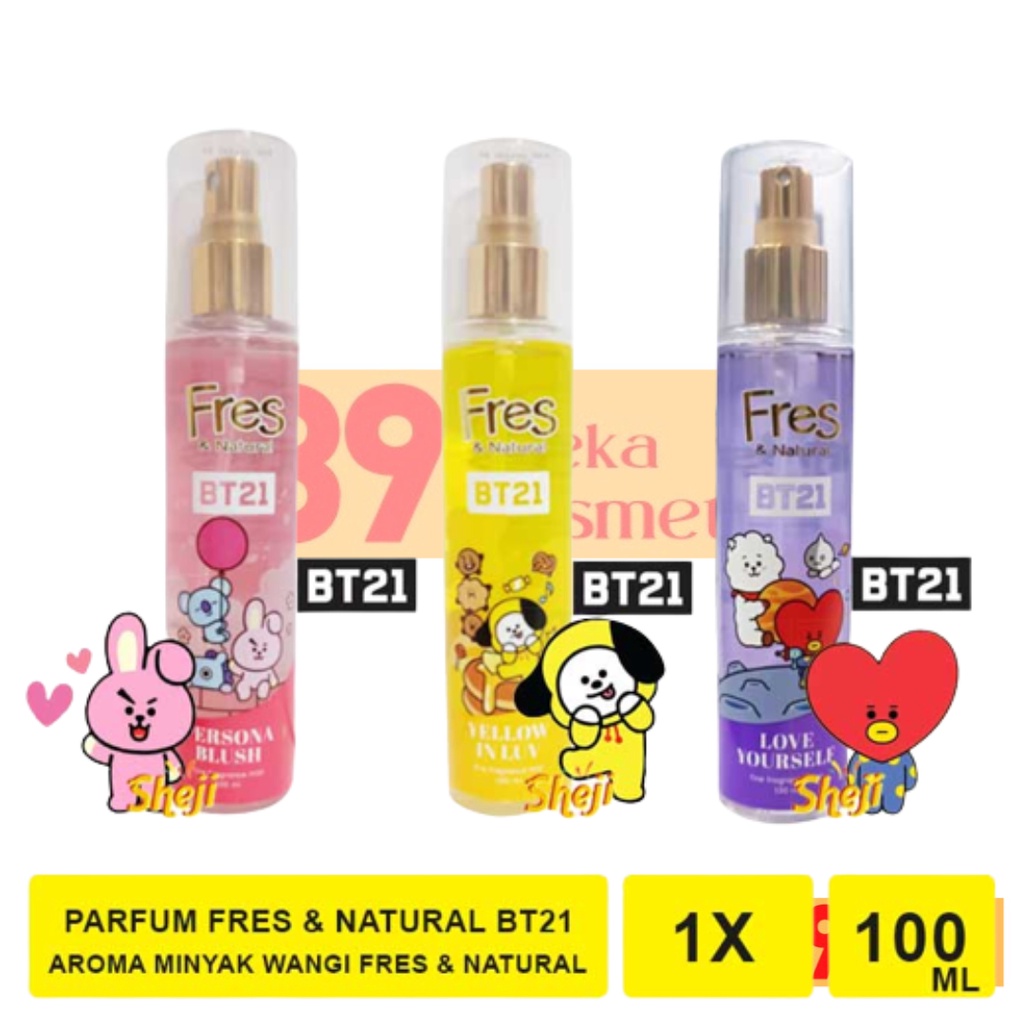 Jual Fres & Natural BT21 Fragrance Mist 100ml Body Mist Cologne