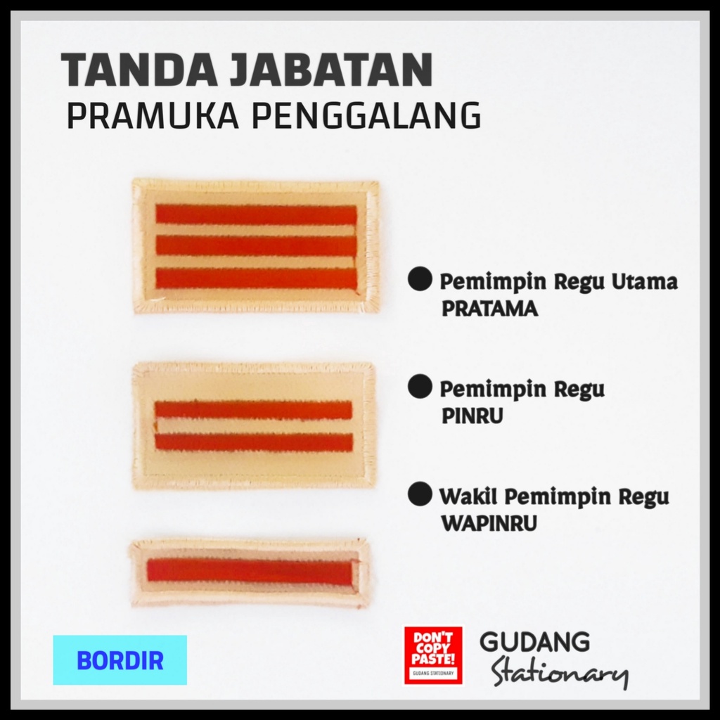 Jual Emblem Tanda Jabatan Pramuka Penggalang | Shopee Indonesia