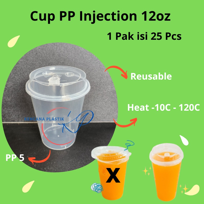 Jual Cup Pp Injection 360ml 12oz L Gelas Plastik Boba Cheese Tea 12 Oz Shopee Indonesia 2909
