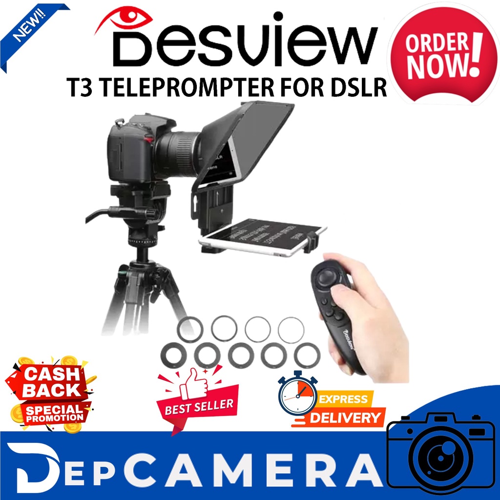 Jual Desview T3 Broadcast Teleprompter for DSLR MIRRORLESS Camera