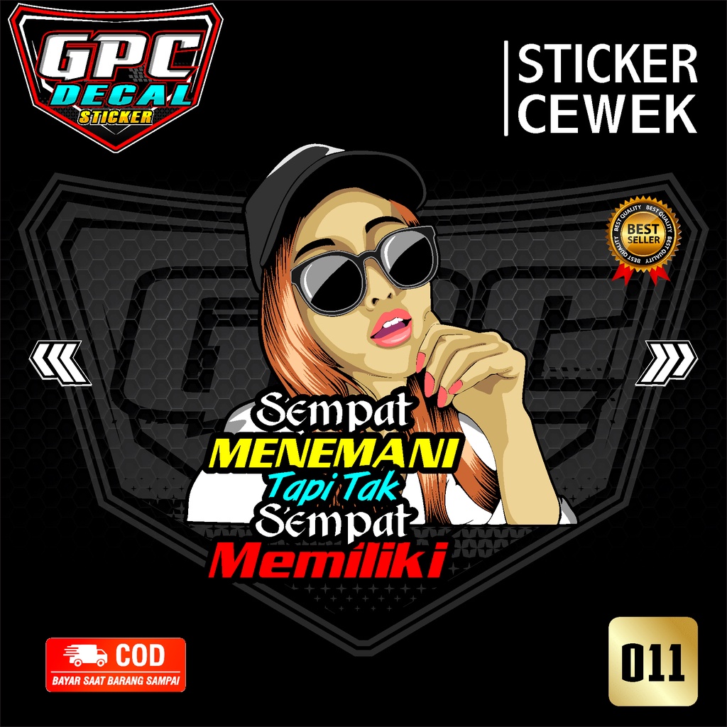 Jual Sticker Decal Mobil Dan Motor Variasi Kata Kata Cewek Hijab Sticker Gambar Cewek Hijab