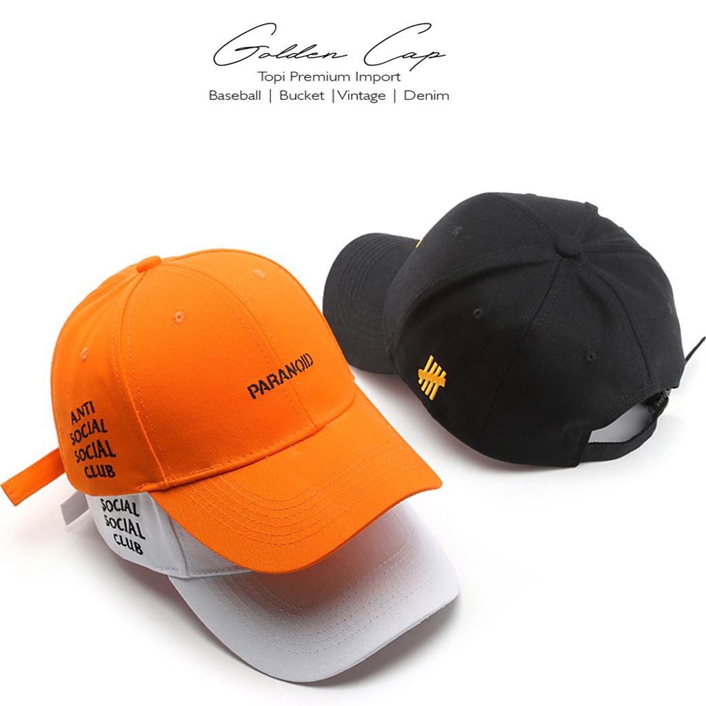 Jual GOLDENCAP Topi Baseball Paranoid ASSC Cap Korea Unisex | Shopee ...