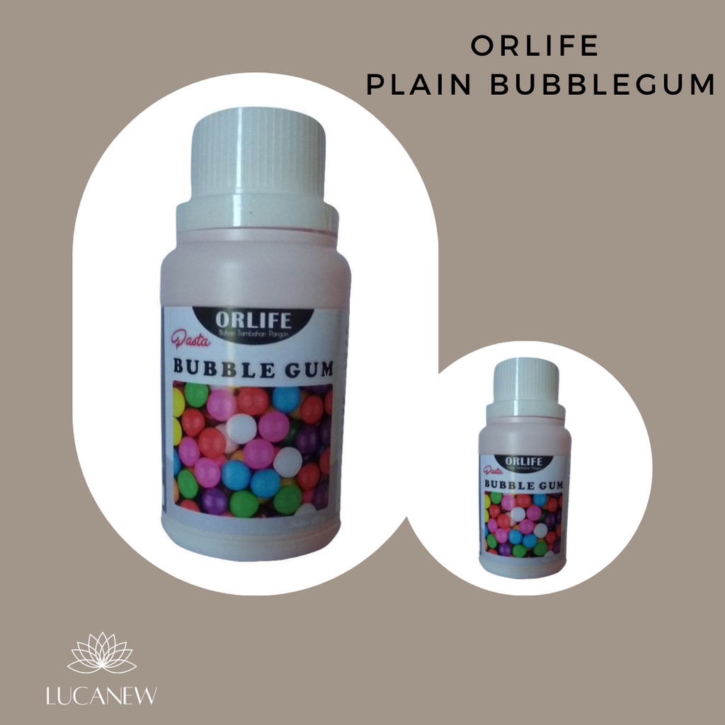 Jual Pasta Rasa Plain Bubblegum Atau Permen Karet Bening Orlife 100 ...