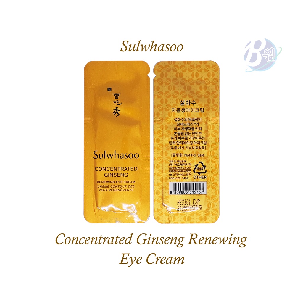 Jual Sulwhasoo Concentrated Ginseng Renewing Eye Cream Sachet Trial