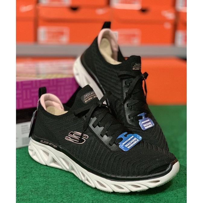 skechers glide step sport -new hype black 149558/bkpk sz 39 original 100%