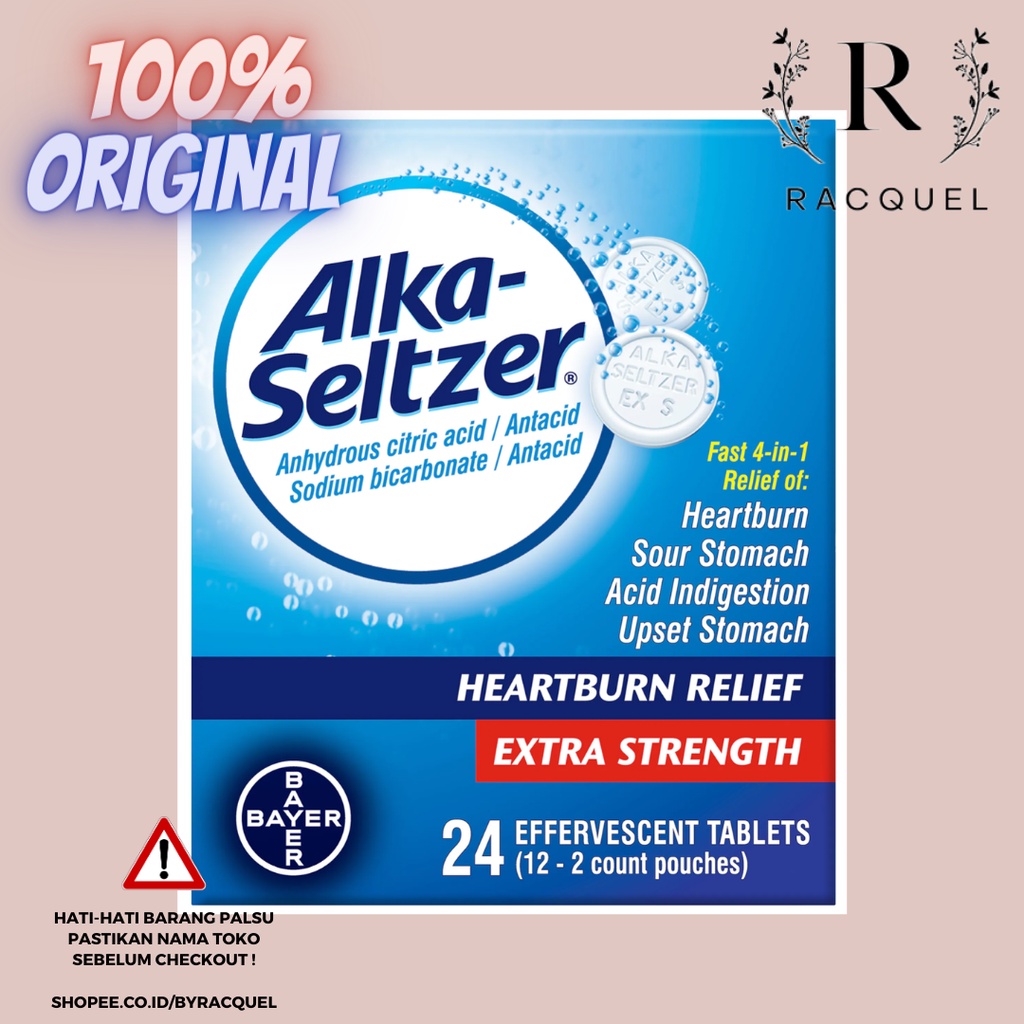 Jual Alka Seltzer Extra Strength Heartburn Relief Tablet - Asam Lambung ...