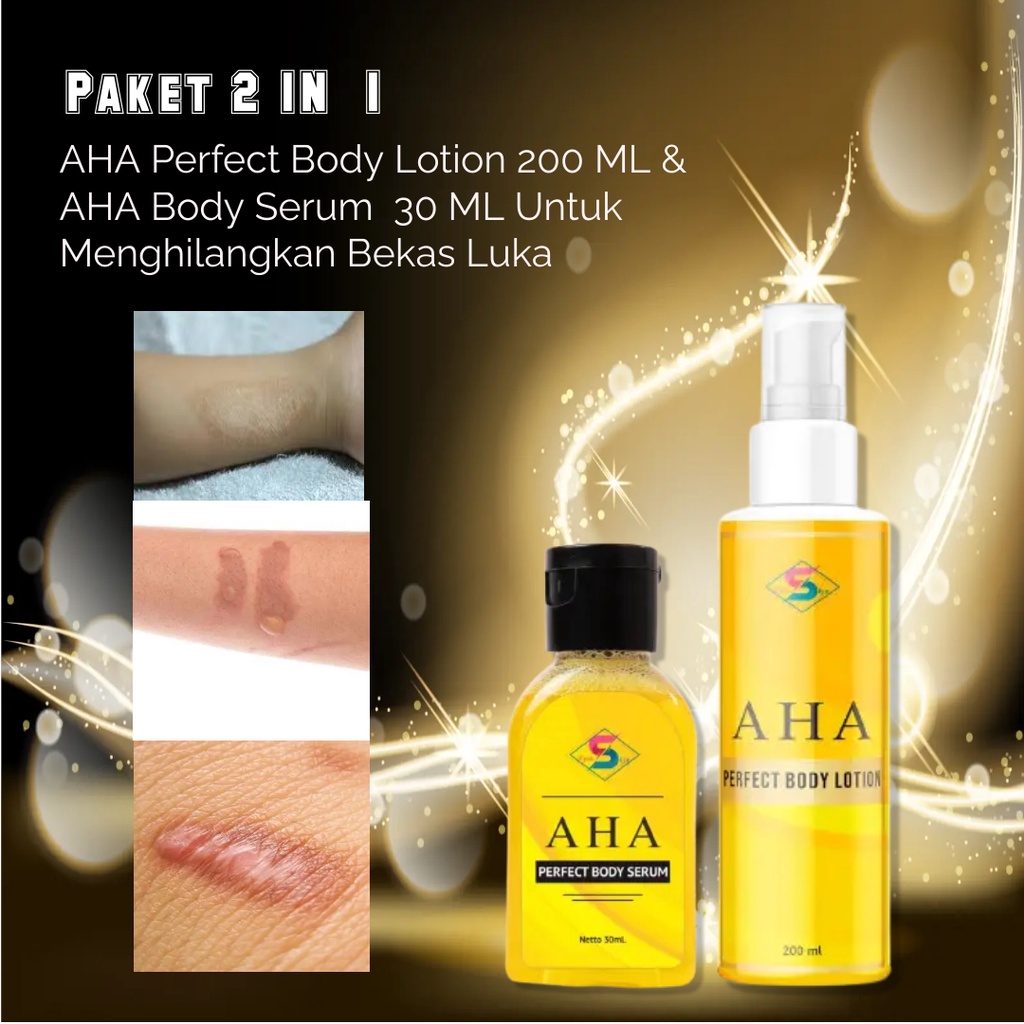 Jual PAKET 2 IN 1 AHA Body Serum & Body Lotion Untuk Menghilangkan