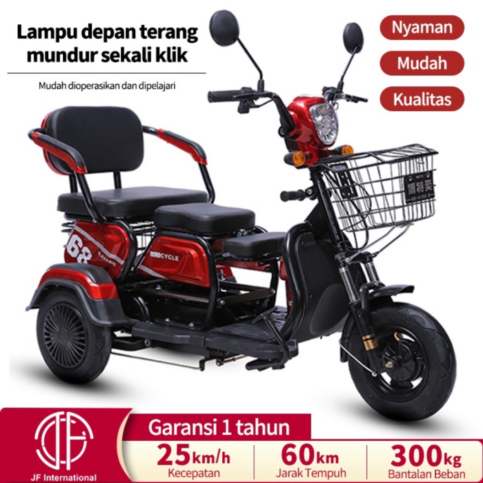 Jual Ready Sepeda Listrik Roda Tiga Sepeda Motor Roda Tiga Skuter Untuk Orang Tua Shopee