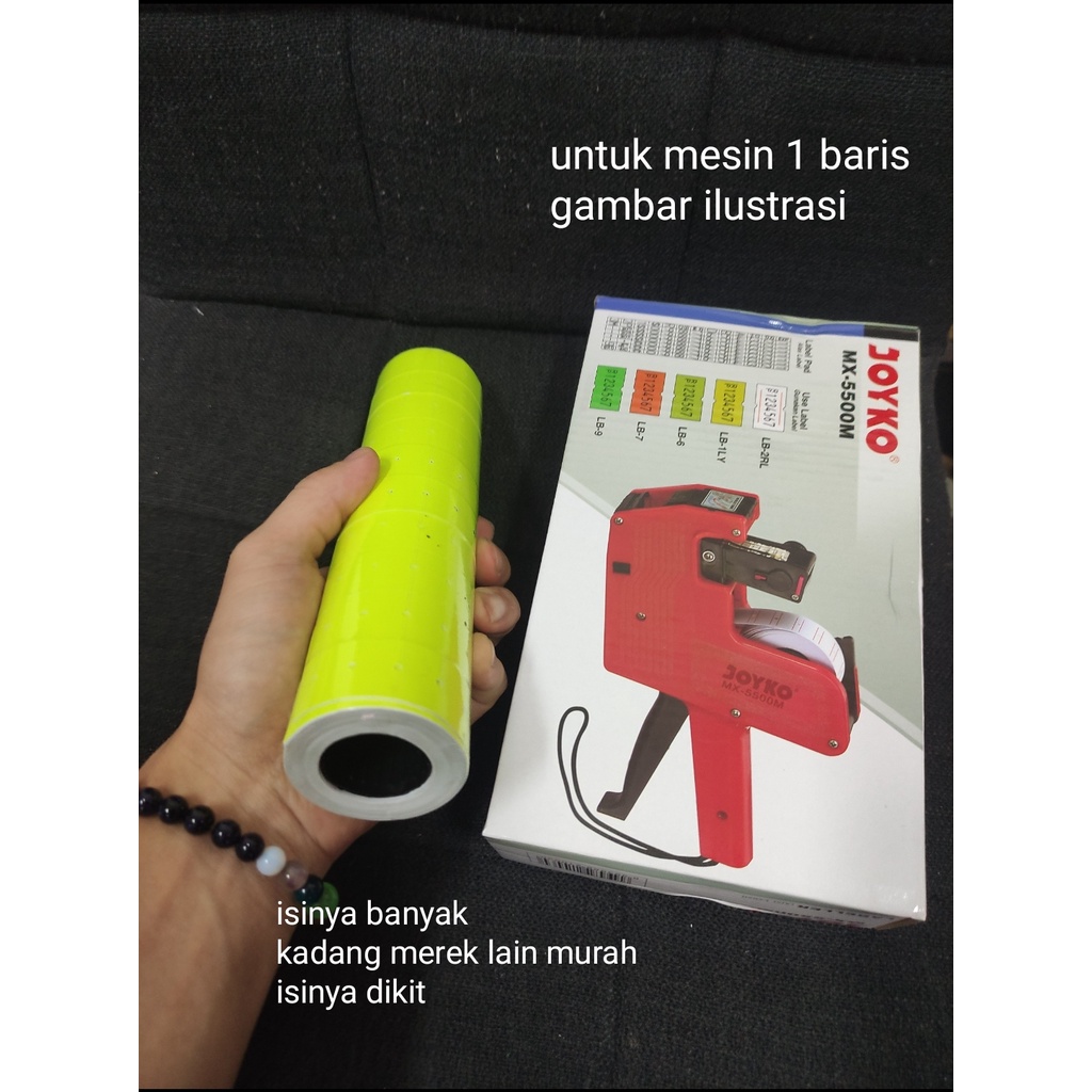Jual sticker label harga 1 harga warna kuning micro / origin yosep ...