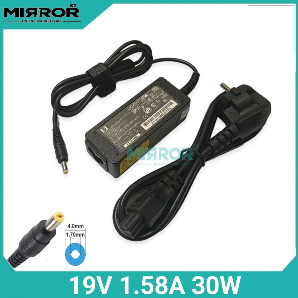 Vultech TO19158C-312 Alimentatore Per Mini Notebook Toshiba (19V, 1.58A, 30W) - Connettore 5.5x1.7mm, Ricambio Certificato CE Per Serie NB E Folio 100