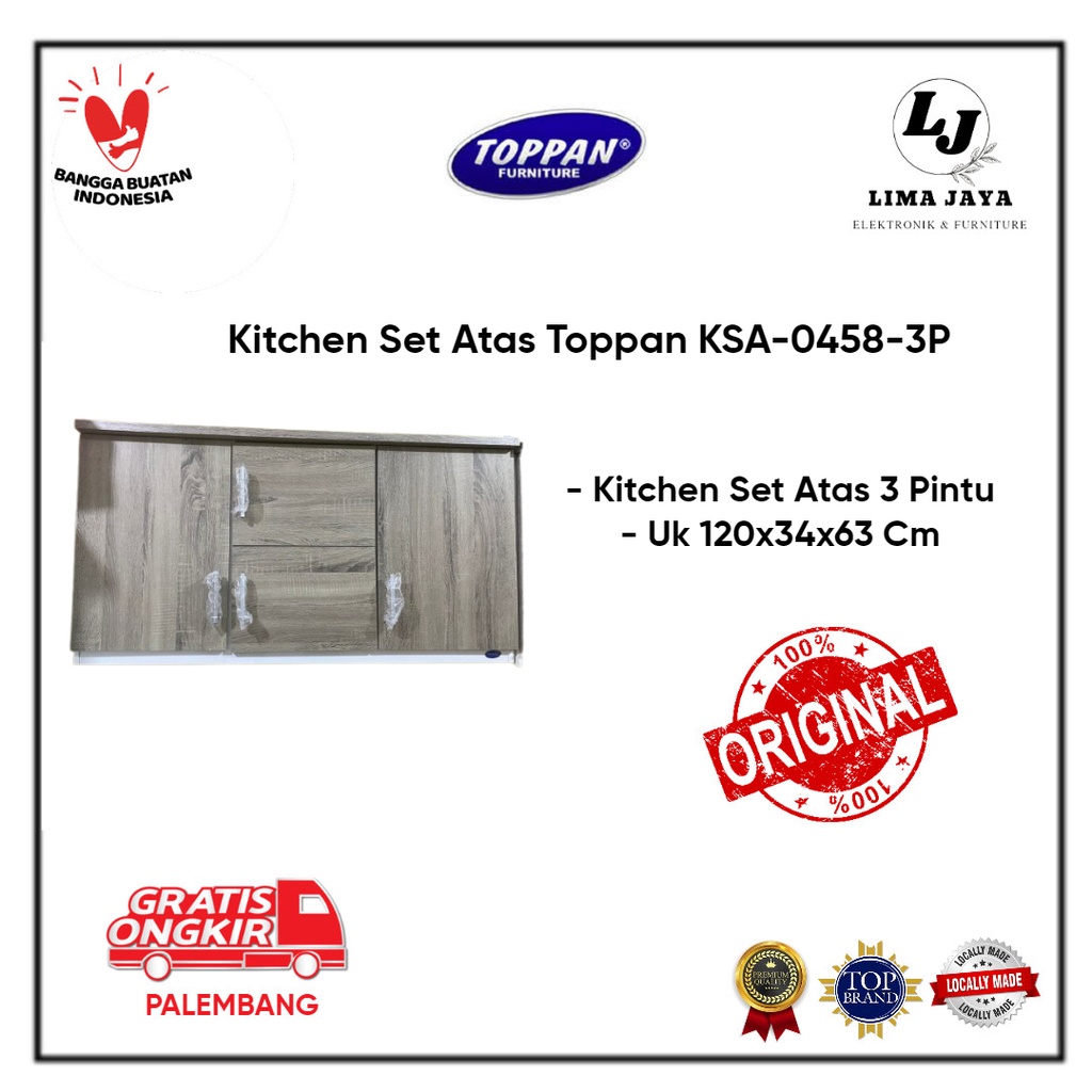 Jual Kitchen Set Atas 3 Pintu Toppan KSA-0458-3P Lemari Dapur Toppan ...
