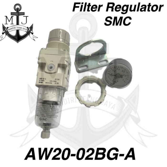 Jual Best Seller Aw20-02Bg (Air Filter Regulator 1/4 In+ Pressure Gauge ...