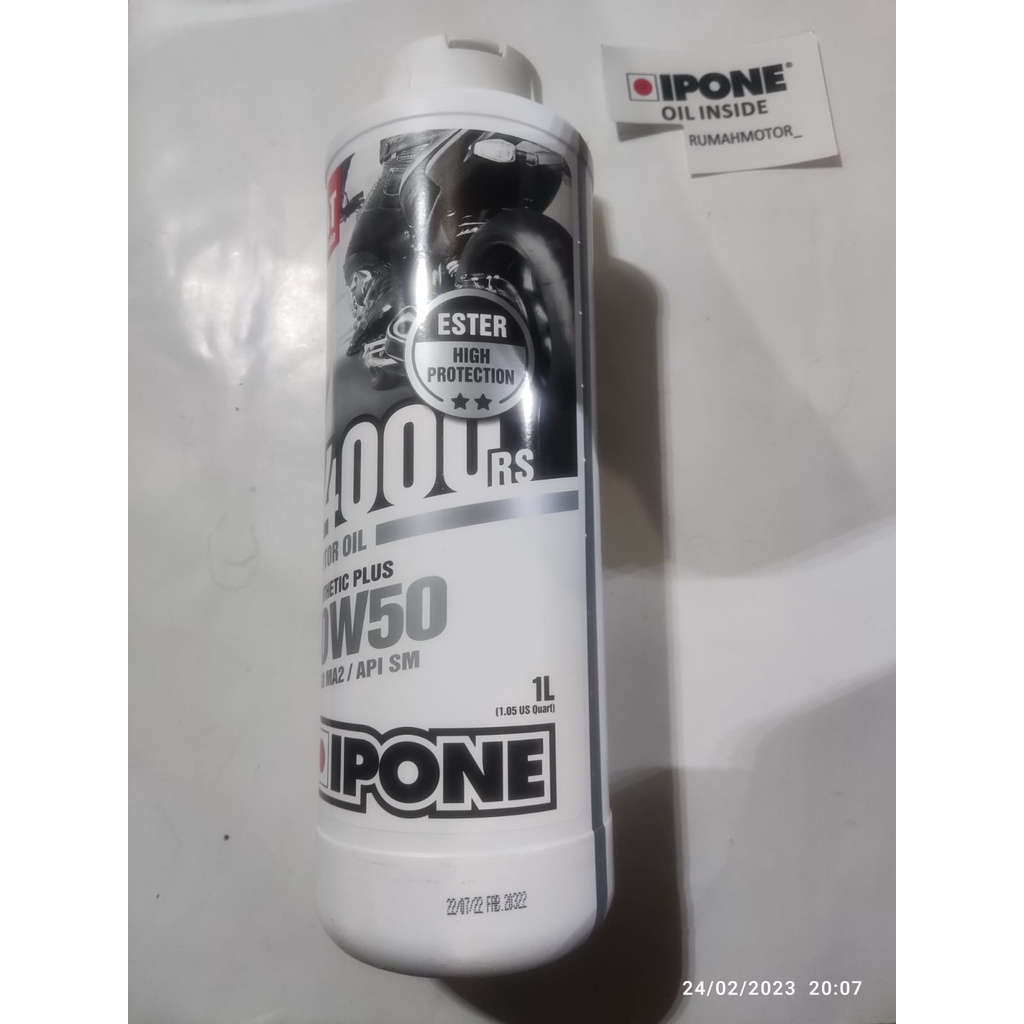 Jual IPONE R4000 Rs 10W40 - Oli Mesin Motor 4T Synthetic Ester 1Lt ...