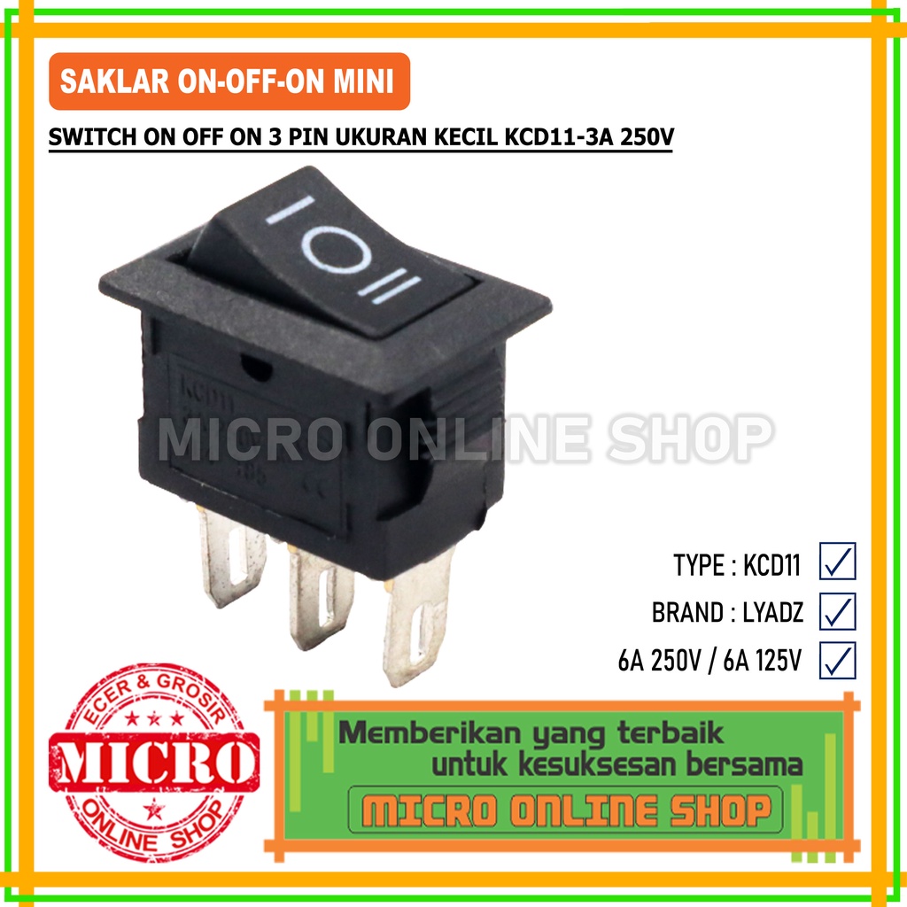 Jual PAKET 2 PCS Saklar Jenis On Off On Ukuran Kecil / Switch On Off On ...