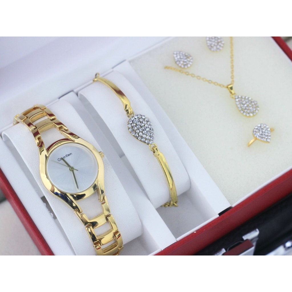 Jual Jam Tangan Wanita Fashion 3750WK Tali Rantai Free Aksesoris Box ...