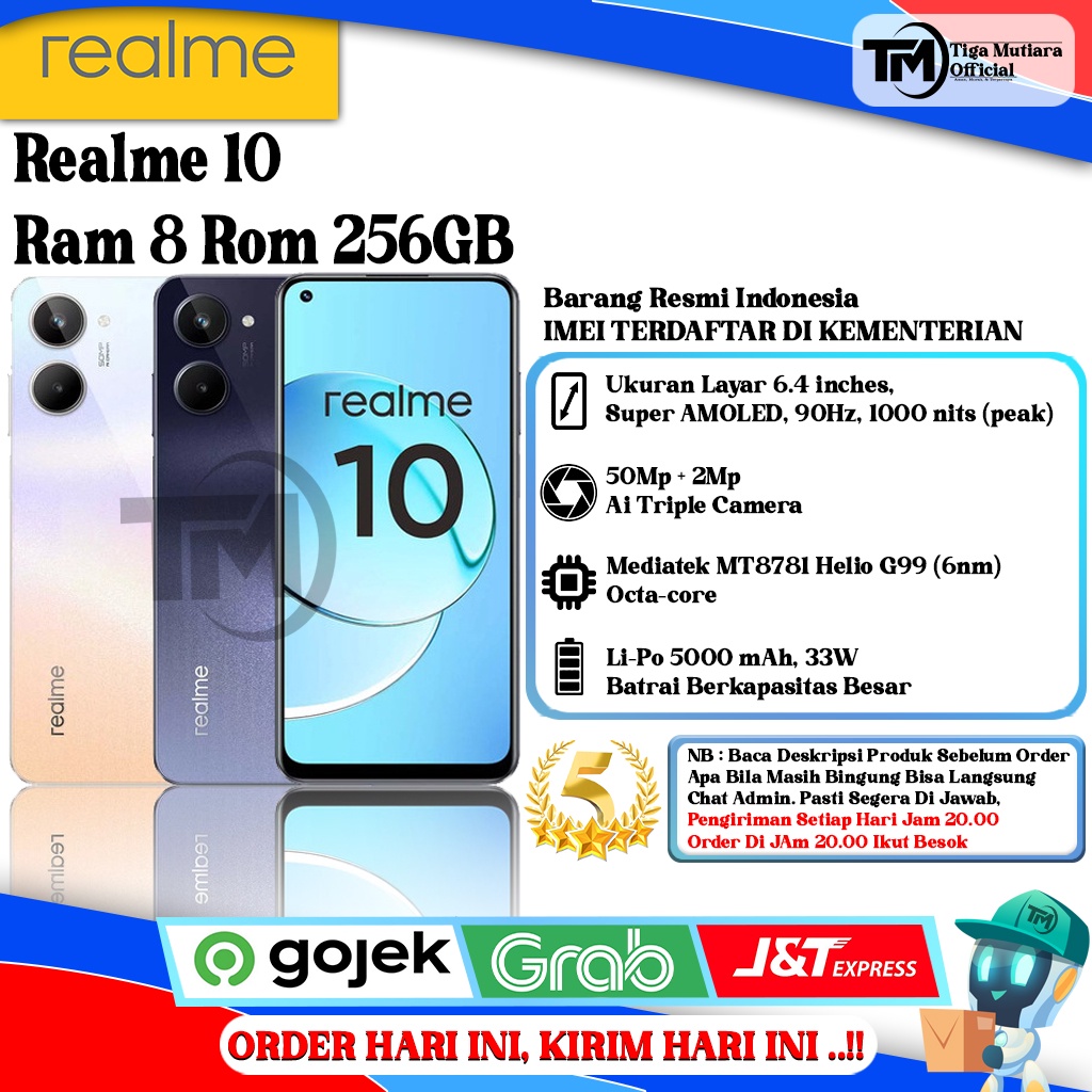 Jual Realme 10 Ram 8 Rom 256GB Segel Original & Bergaransi Resmi ...